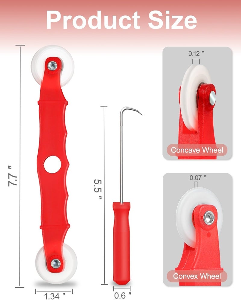 LRVAE 2 Pcs Screen Repair Tool, Including Upgrade Rolling Tool and Spline Hook, Easy to Use, Ergonomic Roller Equipped with Bearings for Patio, Porch, RV, Garden Screen and More - Image 4